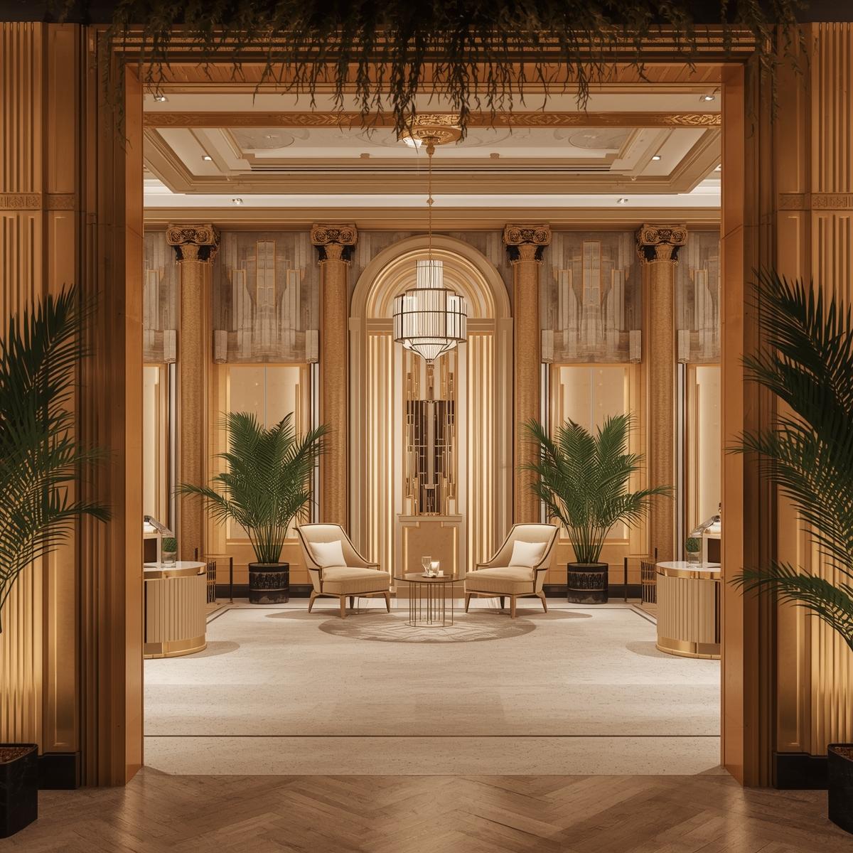 Team working on elegant event setup